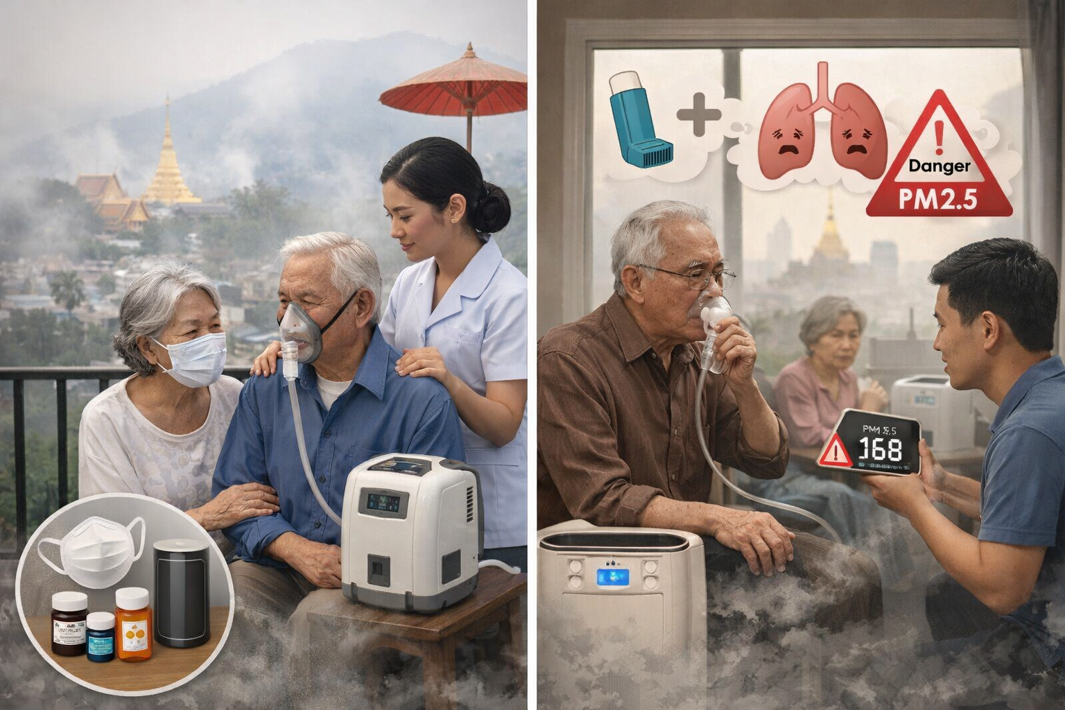 PM2.5 กับ การดูแลผู้สูงอายุ เชียงใหม่